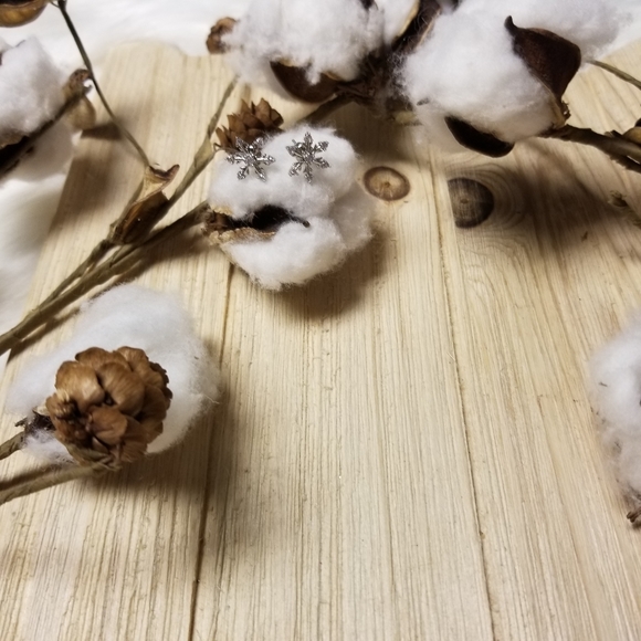 ❄❄Gorgeous CZ Snowflake earrings❄❄ - Picture 7 of 10